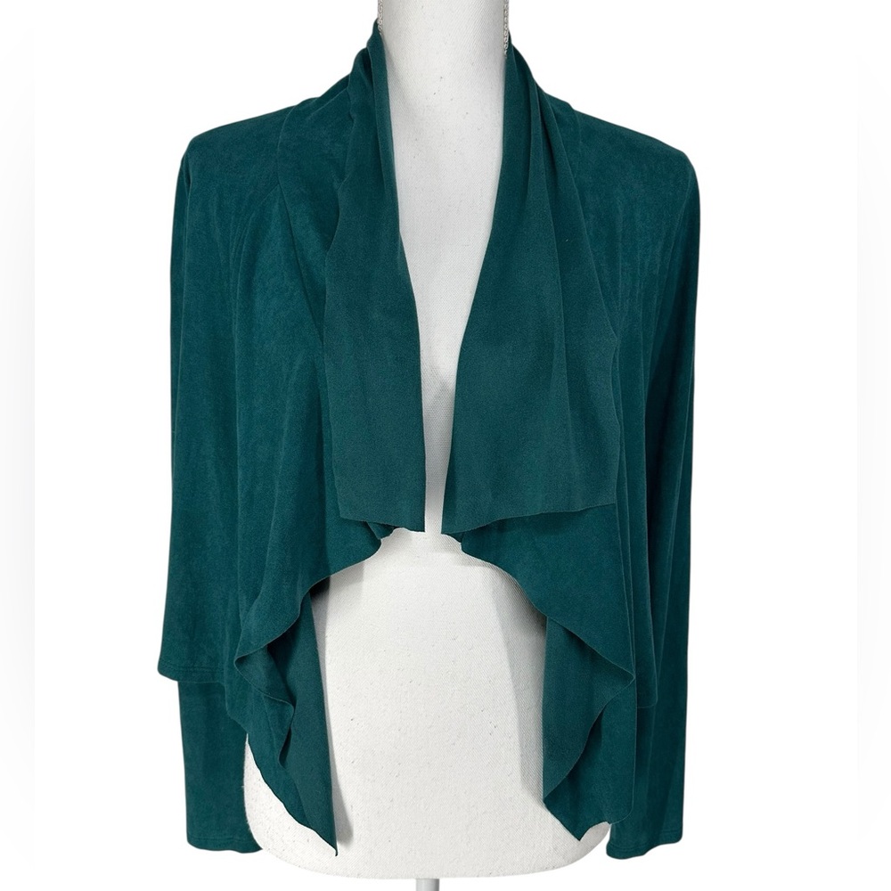 STRAWBERRY / Emerald Green Microfiber Soft Cardigan Wrap / Small (Estimated)
